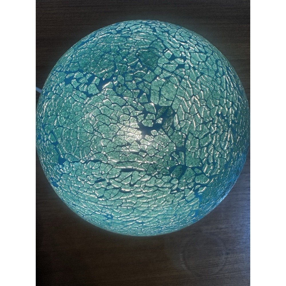 Simple Designs 1 Light Mosaic Stone Ball Side Table Lamp, Lovely!